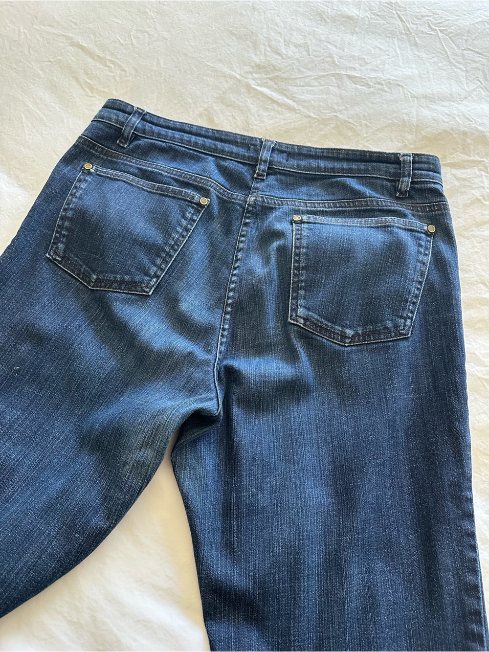 Eileen Fisher Dark Indigo Straight-Leg Jeans, size 12 - Picture 7 of 13